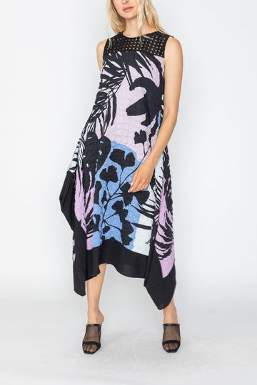 Orchid Tropical Print Tank Dress
